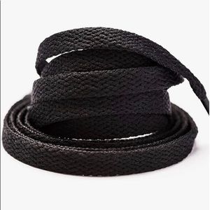 Stepace 4-Pairs Flat Black Shoelaces for Sneakers